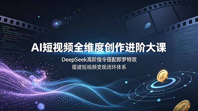 (19153期)AI短视频全维度创作进阶大课,DeepSeek高阶指令搭配即梦特效,搭建短视频变现闭环体系-悟空知识星球