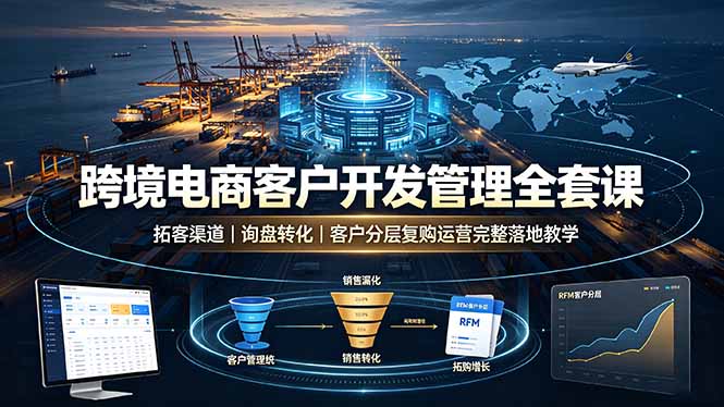 （19274期）跨境电商客户开发管理全套课·拓客渠道｜询盘转化｜客户分层复购运营完整落地教学-悟空知识星球
