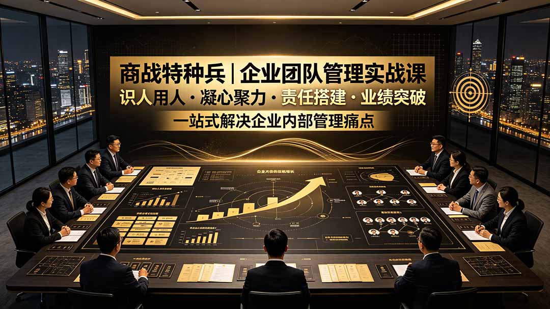 （19534期）商战特种兵｜企业团队管理实战课：识人用人｜凝心聚力｜责任搭建｜业绩突破，一站式解决企业内部管理痛点-悟空知识星球