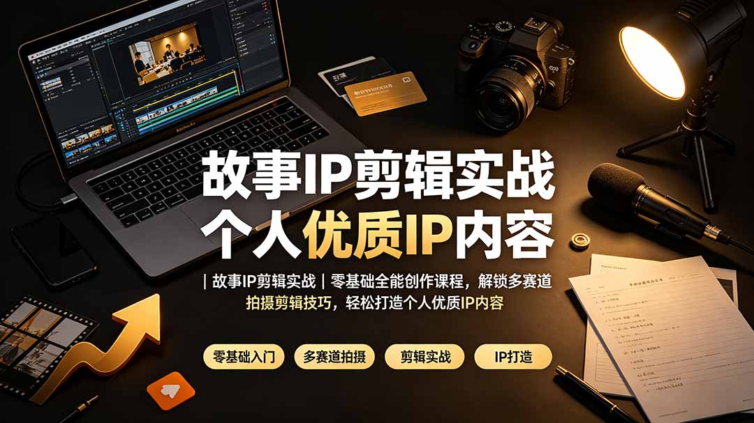 (19550期)故事IP剪辑实战|零基础全能创作课程,解锁多赛道拍摄剪辑技巧,轻松打造个人优质IP内容-悟空知识星球