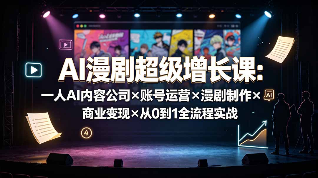(19553期)AI漫剧超级增长课:一人AI内容公司×账号运营×漫剧制作×商业变现×从0到1全流程实战-悟空知识星球