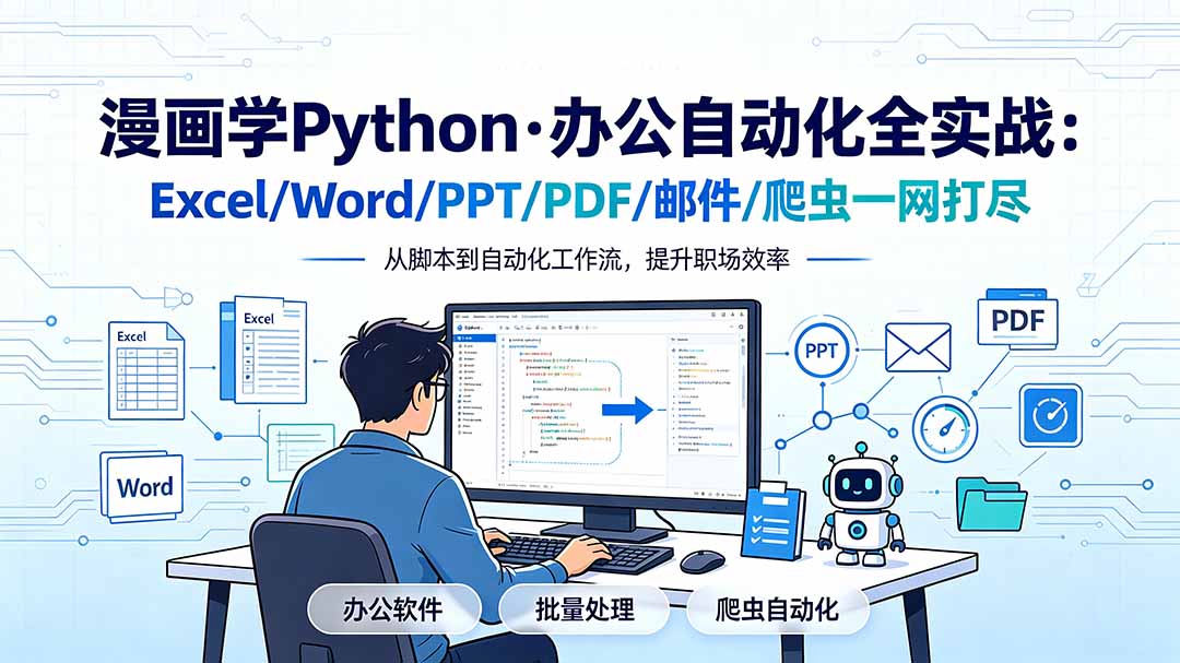 （19270期）漫画学Python·办公自动化全实战：Excel/Word/PPT/PDF/邮件/爬虫一网打尽-悟空知识星球