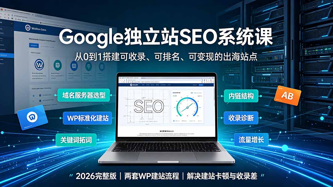 (19426期)Google独立站SEO-7月系统课:出海基建×WordPress建站×AI内容生产×站内外优化×Search Console×AdSense变现-悟空知识星球