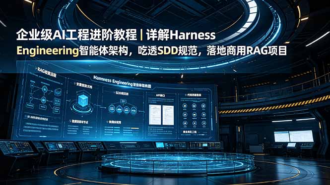 (19158期)企业级AI工程进阶教程|详解Harness Engineering智能体架构,吃透SDD规范,落地商用RAG项目-悟空知识星球