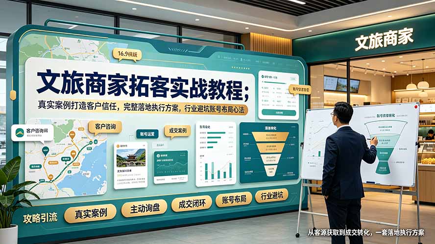（19273期）文旅商家拓客实战教程；真实案例打造客户信任，完整落地执行方案，行业避坑账号布局心法-悟空知识星球