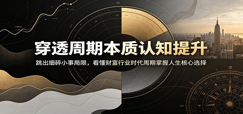穿透周期本质认知提升：跳出细碎小事局限，看懂财富行业时代周期掌握人生核心选择-悟空知识星球