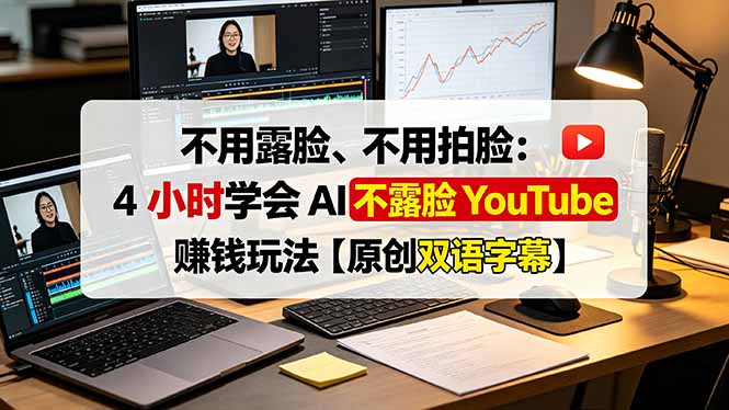 (19161期)不用露脸、不用拍脸:4 小时学会 AI 不露脸 YouTube 赚钱玩法【原创双语字幕】-悟空知识星球