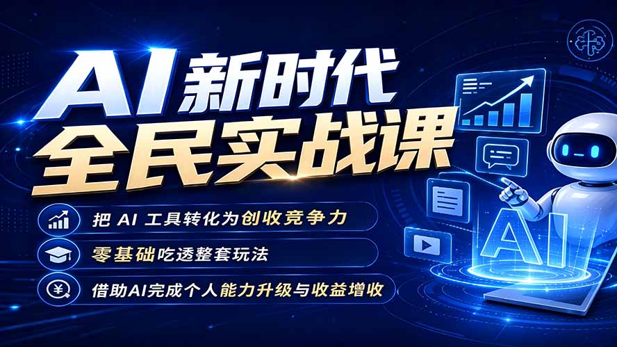 （19519期）AI新时代全民实战课，把 AI 工具转化为创收竞争力，零基础吃透整套玩法，借助AI完成个人能力升级与收益增收。-悟空知识星球