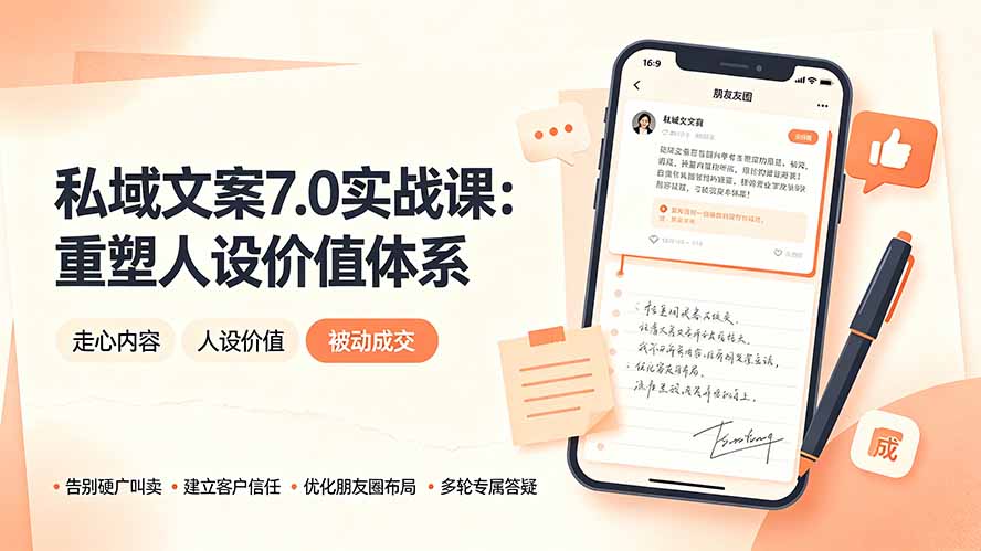 (19313期) 私域文案实战课7.0:重塑人设价值体系|-告别硬广推销×走心内容×自我价值塑造,实现被动成交-悟空知识星球