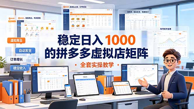 (19253期)稳定日入 1000 的拼多多虚拟店矩阵,全套实操教学-悟空知识星球