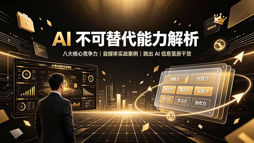 (19344期)付费文章:AI 不可替代能力解析▸八大核心竞争力|自媒体实战案例|跳出 AI 信息茧房干货-悟空知识星球