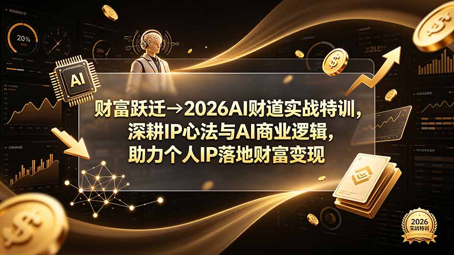 (19547期)财富跃迁→2026AI财道实战特训,深耕IP心法与AI商业逻辑,助力个人IP落地财富变现-悟空知识星球