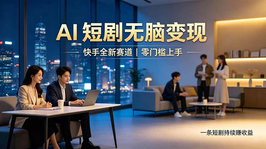 （19577期）别乱找副业了，快手 AI 短剧零门槛长久被动增收-悟空知识星球
