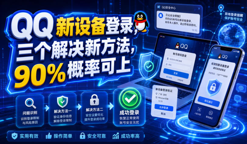 QQ新设备登录,三个解决新方法,90%概率可上-悟空知识星球