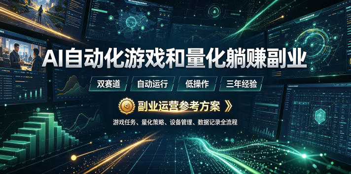 (19388期)AI全自动游戏和量化躺赚副业:日入几百,稳定运行三年的项目!-悟空知识星球