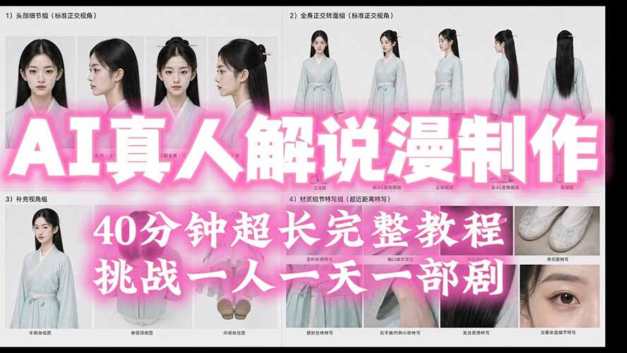 (19508期)2026AI真人解说漫剧制作40分钟超长完整教程:自动批量化制作,挑战一人一天一部剧!-悟空知识星球