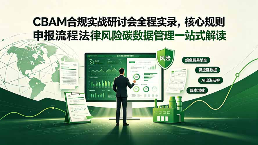 (19235期)CBAM合规实战研讨会全程实录,核心规则申报流程法律风险碳数据管理一站式解读-悟空知识星球