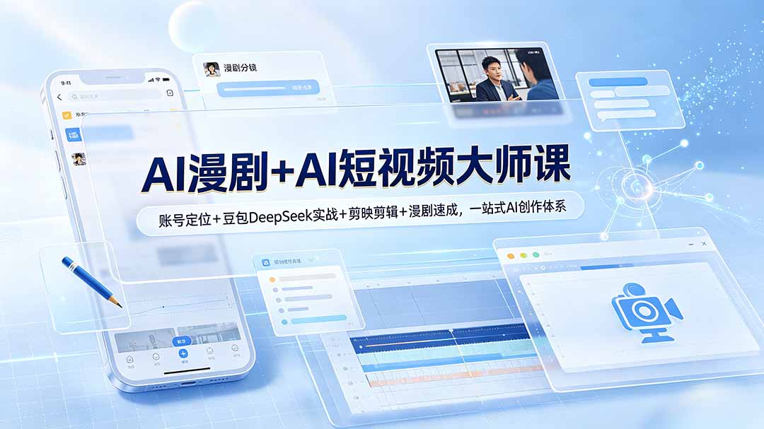 （19147期）AI漫剧+AI短视频大师课：账号定位+豆包DeepSeek实战+剪映剪辑+漫剧速成，一站式AI创作体系-悟空知识星球