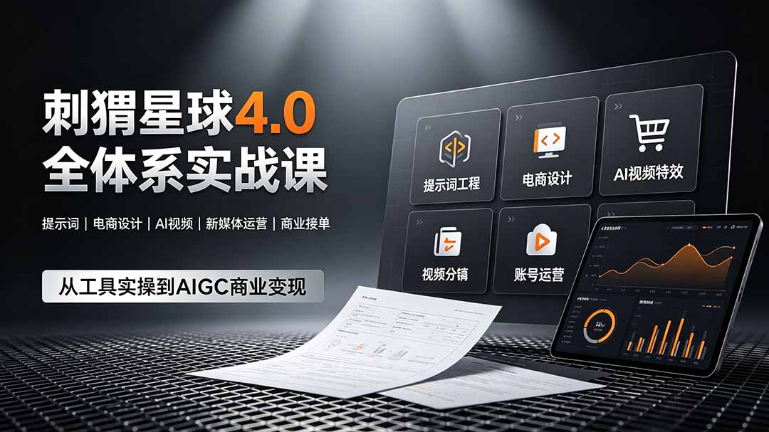 (19224期)刺猬星球4.0全体系实战课,覆盖提示词工程、电商设计、AI视频特效与新媒体运营,一站式掌握AIGC商业核心技能-悟空知识星球