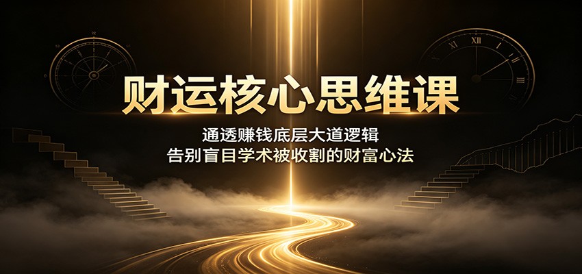 财运核心思维课:通透赚钱底层大道逻辑,告别盲目学术被收割的财富心法-悟空知识星球