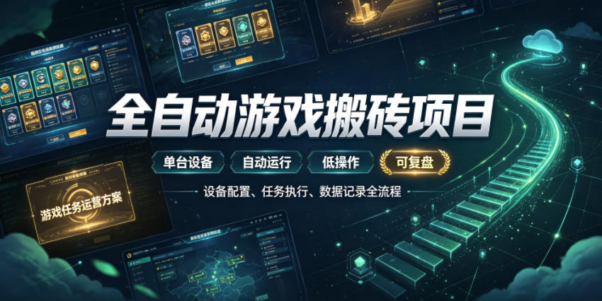 实现全自动游戏搬砖躺賺,每日稳定收益千元,近几年最稳,一台设备就能做!【揭秘】-悟空知识星球