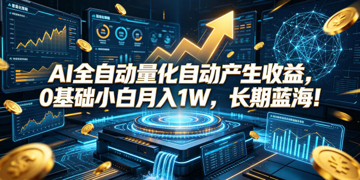 AI全自动量化自动产生收益,0基础小白月入1W,长期蓝海!【揭秘】-悟空知识星球