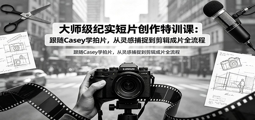 大师级纪实短片创作特训课：跟随Casey学拍片，从灵感捕捉到剪辑成片全流程-悟空知识星球