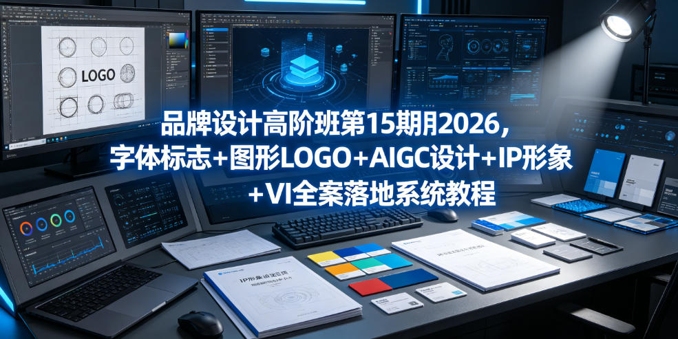 品牌设计高阶班第15期2026,字体标志+图形LOGO+AIGC设计+IP形象+VI全案落地系统教程-悟空知识星球