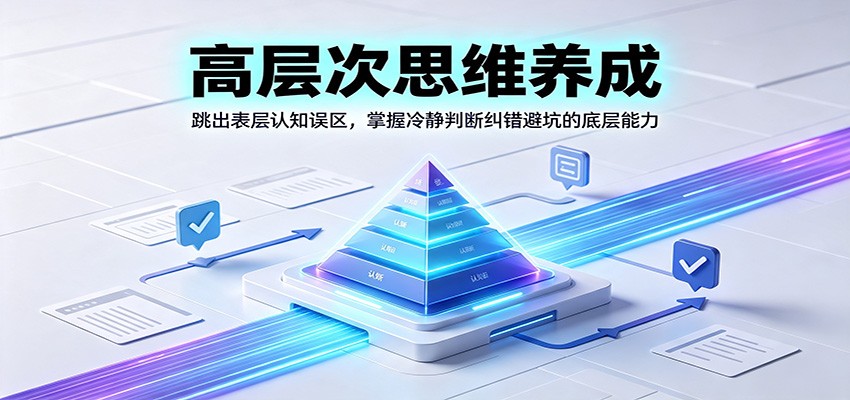 高层次思维养成:跳出表层认知误区,掌握冷静判断纠错避坑的底层能力-悟空知识星球