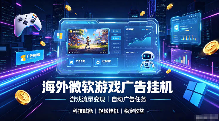 海外游戏广告自动挂G,轻资产海外副业风口,单设备稳定产出500+【揭秘】-悟空知识星球