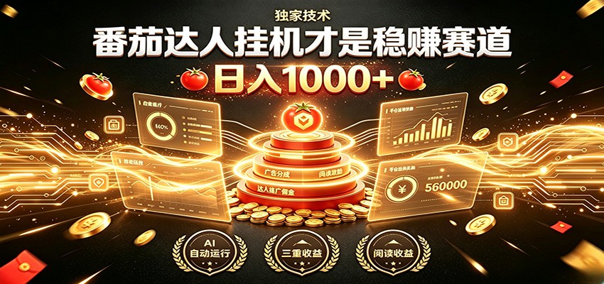 别再瞎找副业!番茄达人挂机才是稳赚赛道 日入1000+-悟空知识星球