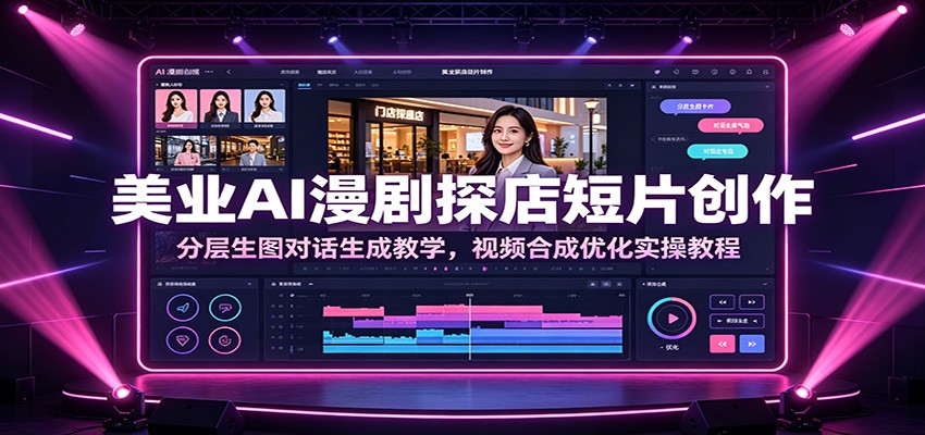 美业AI漫剧探店短片创作:分层生图对话生成教学,视频合成优化实操教程-悟空知识星球