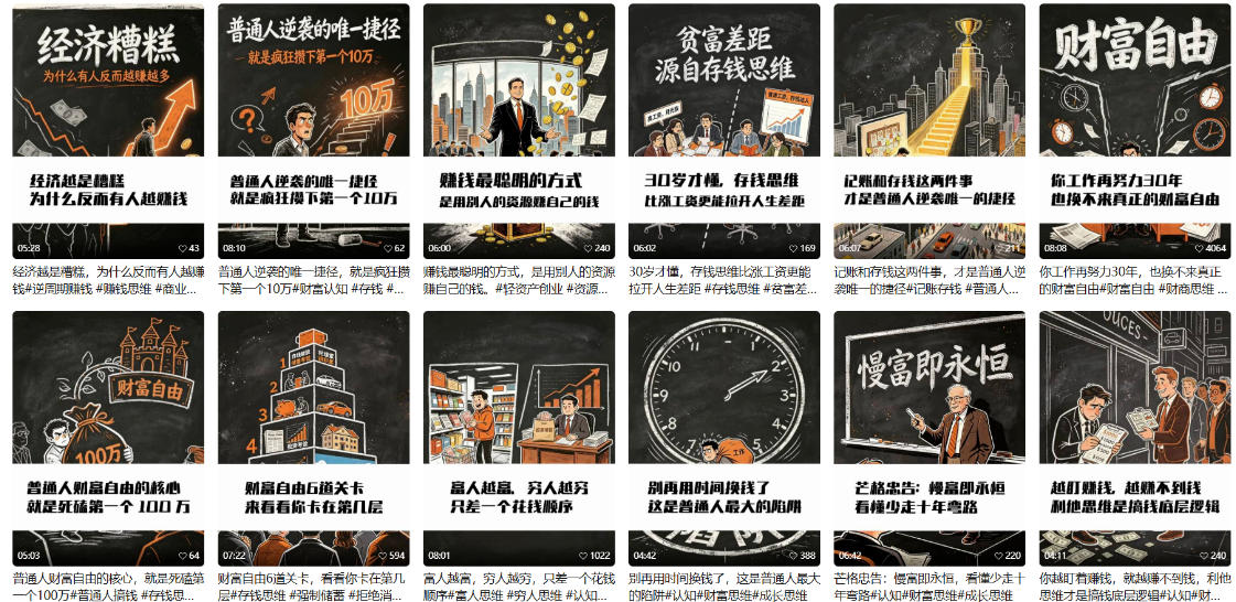 图片[2]-【AI书单】财富书籍图文解读玩法，一键直出，几十条视频，跑出1000单，全流程拆解，新手也可以上手-悟空知识星球