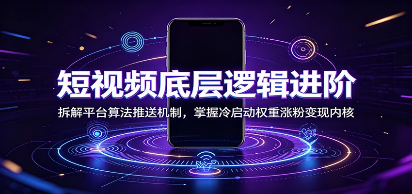 短视频底层逻辑进阶：拆解平台算法推送机制，掌握冷启动权重涨粉变现内核-悟空知识星球