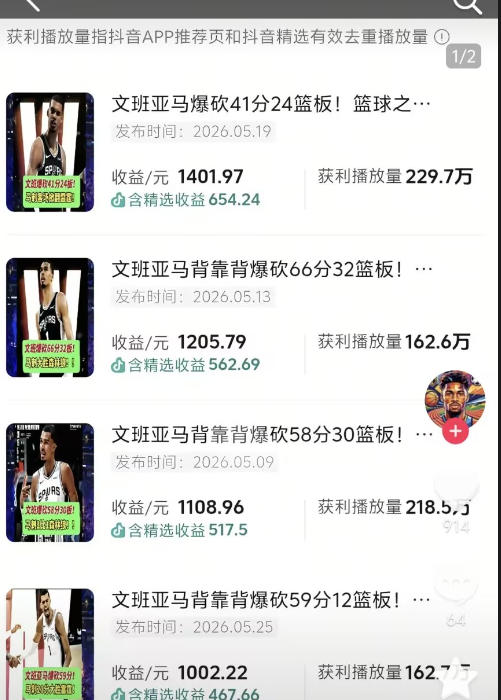 图片[2]-抖音8W粉丝博主的篮球人物深度解析解说教学，零门槛玩转伙伴计划与精选独家，单日稳定收益1k+-悟空知识星球