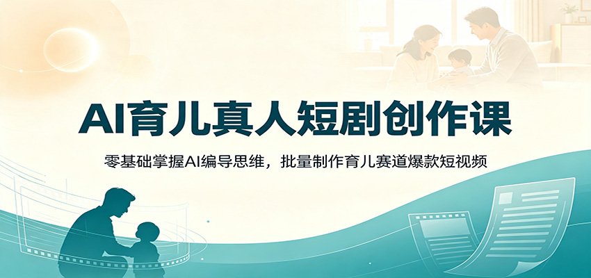 AI育儿真人短剧创作课：零基础掌握AI编导思维，批量制作育儿赛道爆款短视频-悟空知识星球