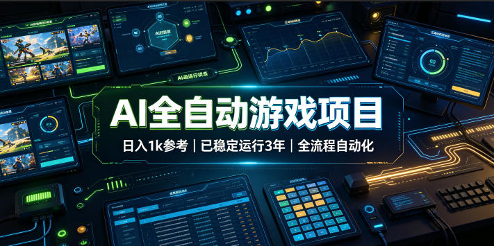 AI全自动游戏项目，日入1k，已稳定运行3年躺賺，全流程自动化！【揭秘】-悟空知识星球