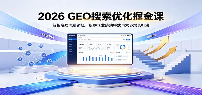 2026 GEO搜索优化掘金课：解析底层流量逻辑，拆解企业落地模式与六步增长打法-悟空知识星球