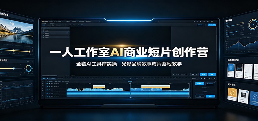 一人工作室AI商业短片创作营：全套AI工具库实操，光影品牌叙事成片落地教学-悟空知识星球