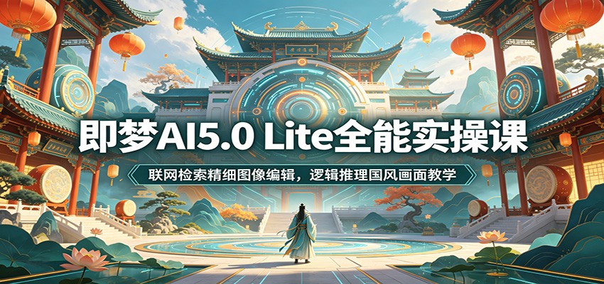 即梦AI5.0 Lite全能实操课:联网检索精细图像编辑,逻辑推理国风画面教学-悟空知识星球