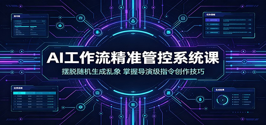 AI工作流精准管控系统课:摆脱随机生成乱象,掌握导演级指令创作技巧-悟空知识星球
