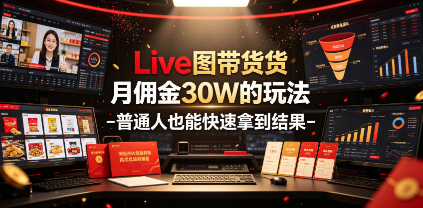Live图带货月佣金30W的玩法-普通人也能快速拿到结果-悟空知识星球