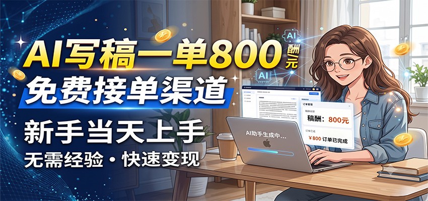 AI写稿一单800,免费接单渠道,一单一结几十到上千,新手当天上手-悟空知识星球