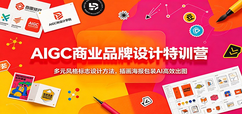 AIGC商业品牌设计特训营：多元风格标志设计方法，插画海报包装AI高效出图-悟空知识星球