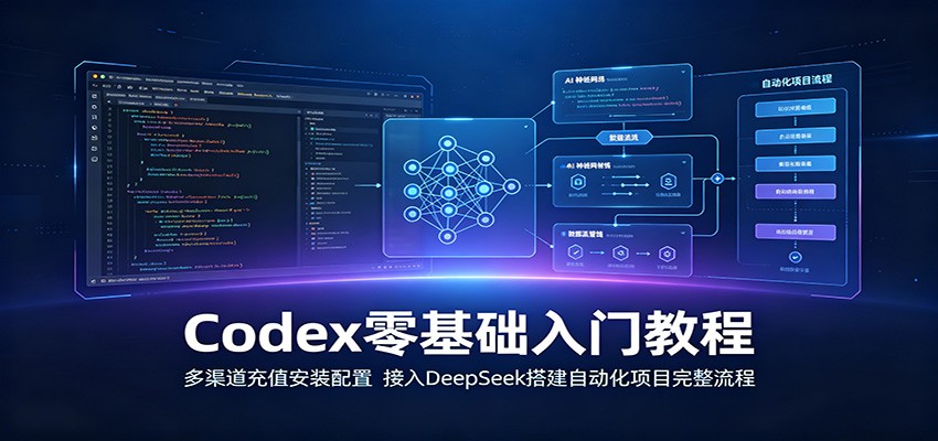 Codex零基础入门教程：多渠道充值安装配置，接入DeepSeek搭建自动化项目完整流程-悟空知识星球