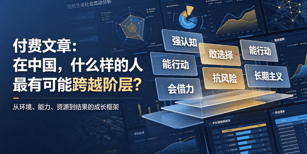 付费文章：在中国，什么样的人最有可能跨越阶层？-悟空知识星球