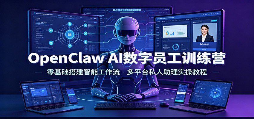 OpenClaw AI数字员工训练营:零基础搭建智能工作流,多平台私人助理实操教程-悟空知识星球