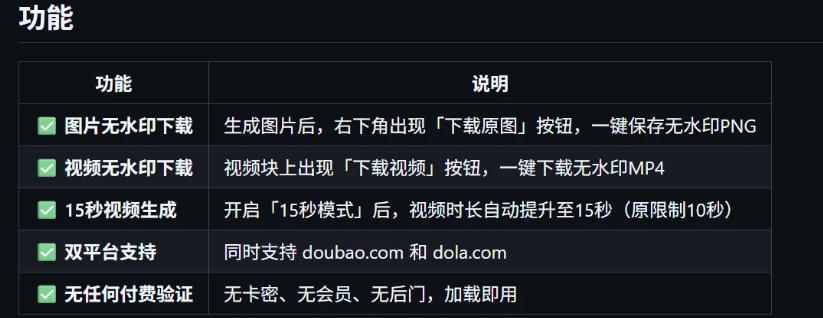 图片[3]-豆包生成15秒视频——浏览器插件，开源免费，纯净无验证，无需任何激活码-悟空知识星球
