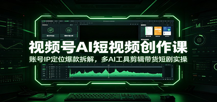视频号AI短视频创作课:账号IP定位爆款拆解,多AI工具剪辑带货短剧实操-悟空知识星球