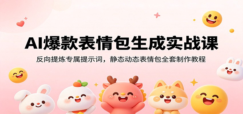 AI爆款表情包生成实战课:反向提炼专属提示词,静态动态表情包全套制作教程-悟空知识星球